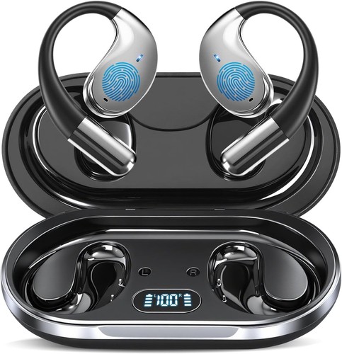 Open ear headphones over - open,