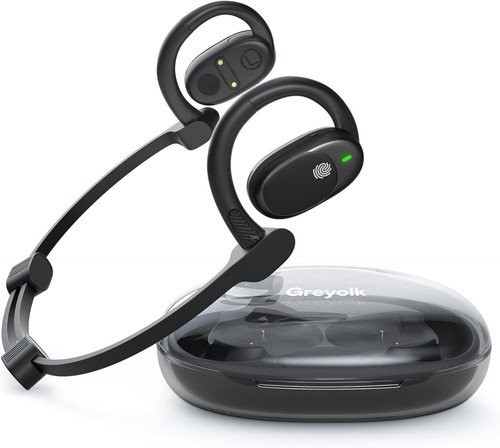 Open ear headphones over - open,